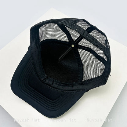 Printed Letters Wing Baseball Hats Hip Hop Breathable Color Block New Unisex Personal Sunshade Mesh Versatile Trucker Caps ins