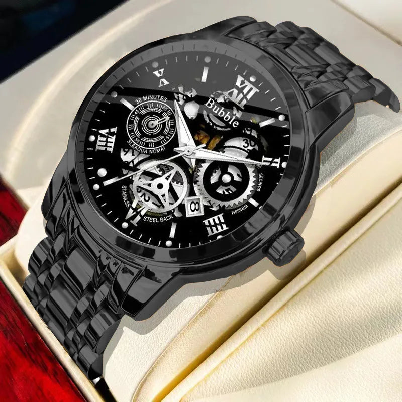 UTHAI L93 men’s watch: a trendy, high-end and versatile model, offering ‘accessible luxury’. This quartz watch features an openwork dial with Roman numerals and is water-resistant.
