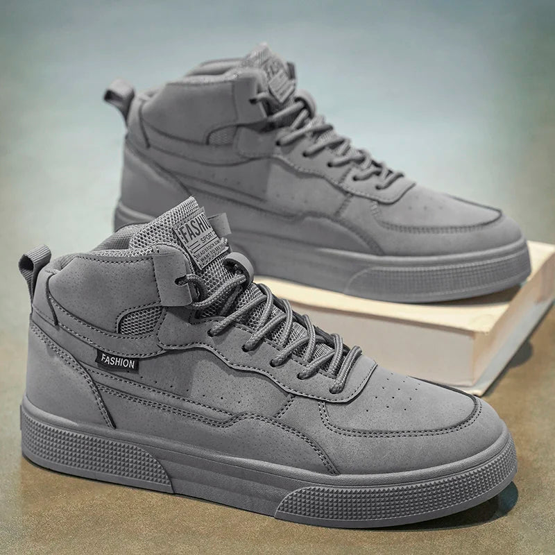 Breathable Men's Casual Shoes Skate Shoes Mid-Top Breathable Versatile Sports Shoes Suitable for All-Day Wear
