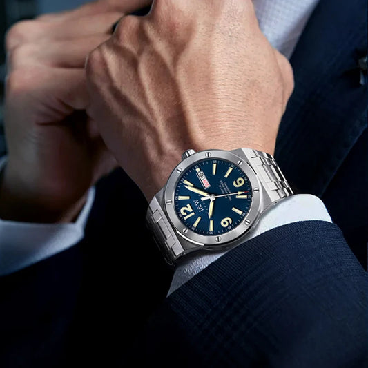 Reloj mecánico para hombre Carnival (serie IW de gama alta) – Lujo, cristal de zafiro, hermético hasta 50 m, movimiento automático importado