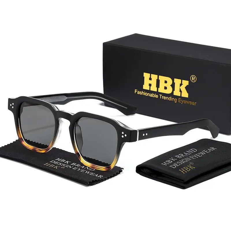 HBK New Fashion Sunglasses men Vintage Square Gradient Sun Glasses Outdoor Sports Party Vacation Travel Driving Eyeglasses