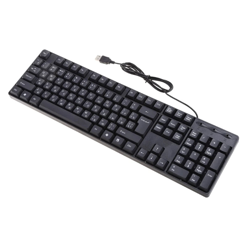 Tastiera ergonomica USB per PC, tastiera russa / tastiera inglese, dropshipping