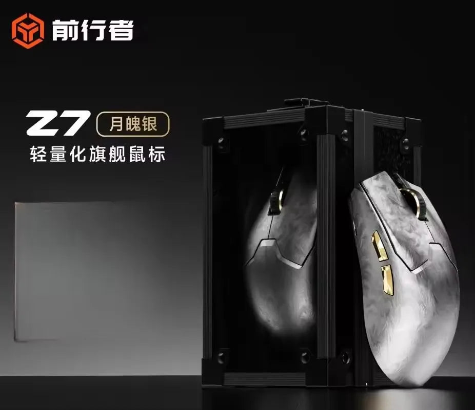 Mouse wireless EWEADN Z7 in fibra di carbonio Paw3950 Dual 8k leggero, ergonomico, di medie dimensioni, per eSport FPS e accessorio PC