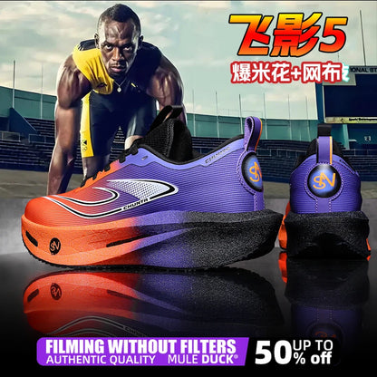 Carbon Plate Sports Running Shoes Marathon Men Breathable Lightweight Women's Comfortable Athletic Non-Slip Chunta Sneakers