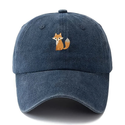 Boné de baseball estampado com padrão de raposa adorável para moda casual do dia a dia, chapéu versátil para deslocações urbanas, adequado para homem e mulher
