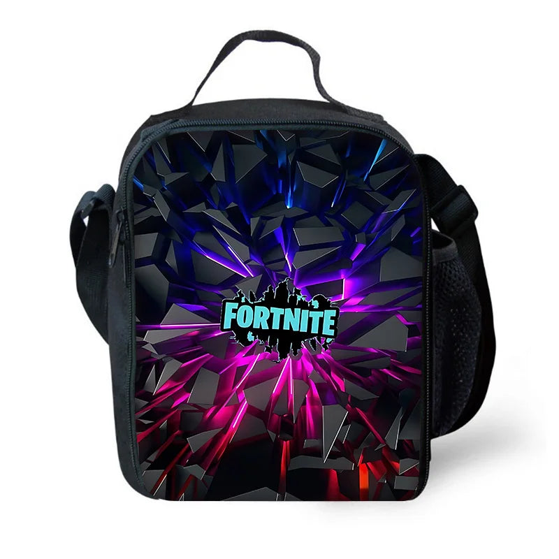 Classic Game Fortnite Child Insulated Large Capacity Bag for Boys & Girls Student Outdoor Picnic Reusable Thermal Cooler Lunch Box