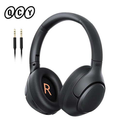 Casque sans fil QCY H3 ANC, réduction de bruit active hybride 43 dB, Bluetooth 5.4, casque Hi-Res avec LDAC, casque supra-auriculaire, 60 heures d'autonomie