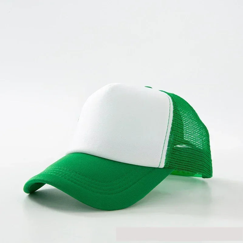 Custom Hat with Logo Printing Polyester Mesh Trucker Hat Adjustable Dad DIY Logo Baseball Cap for Men Women