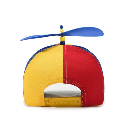 New Spring & Autumn Bamboo Dragonfly Propeller Fashion Color-Block Baseball Cap – Outdoor Sun Protection Hat