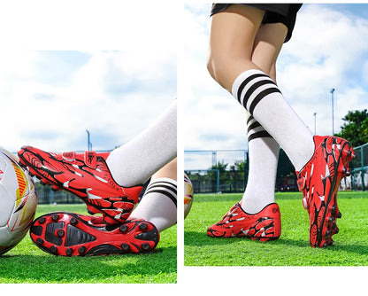 Kinder-Fußballschuhe für die Schule, professionelle Fußballstollen für Rasen, Trainings-Sportschuhe für Jungen, Outdoor- und Futsal-Fußballschuhe 28-38