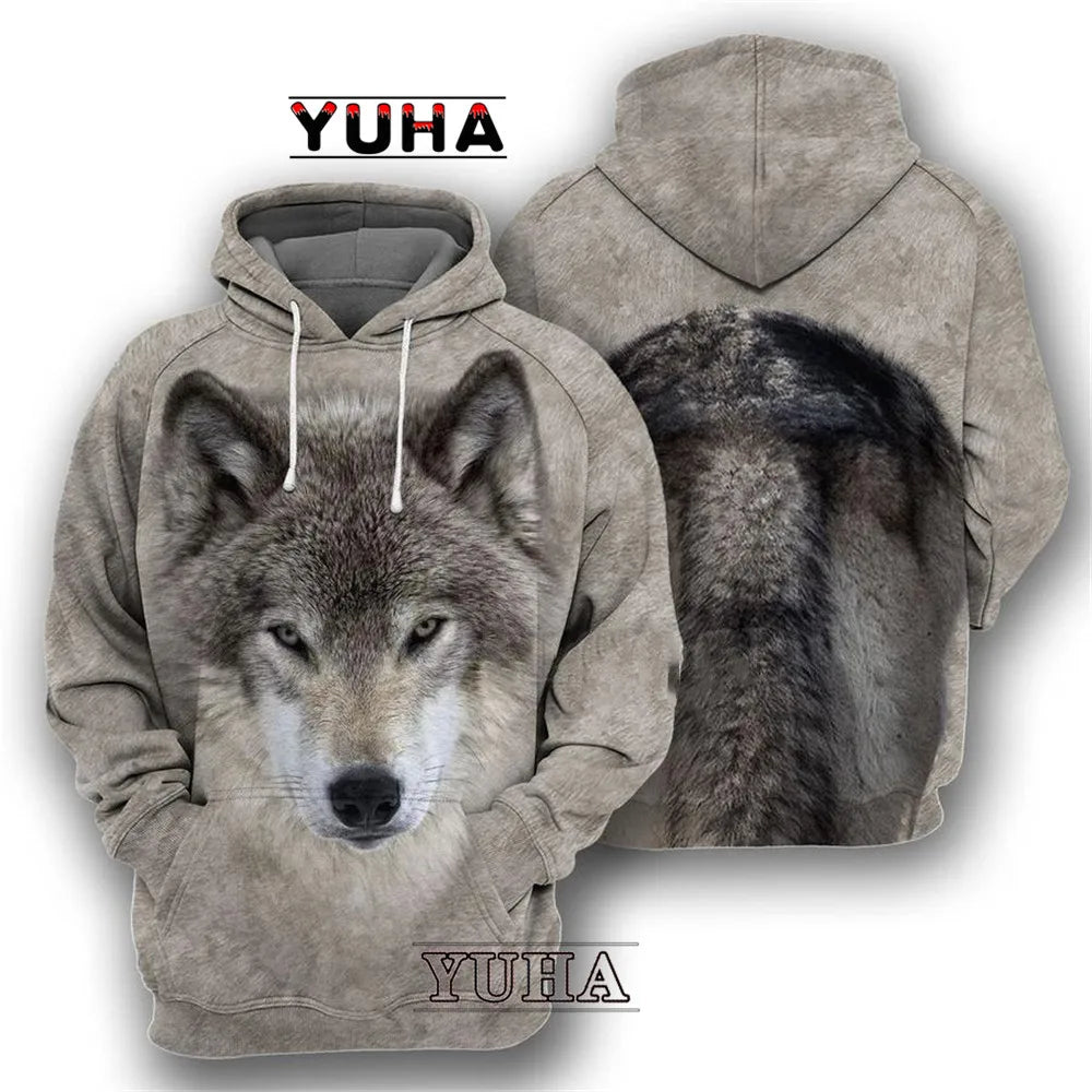 Neuer Wolf-Tattoo-Vegvisir Schwarz-Weiß 3D-Allover-Print Herren-Hoodie & Sweatshirt Unisex Casual Herbst-Trainingsanzug
