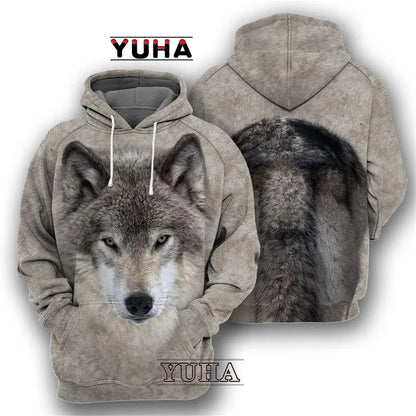 Neuer Wolf-Tattoo-Vegvisir Schwarz-Weiß 3D-Allover-Print Herren-Hoodie & Sweatshirt Unisex Casual Herbst-Trainingsanzug
