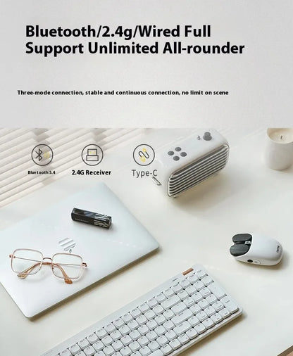 Lofree Flow Lite Wireless Mechanical Keyboard&PU Bag Lighter&Silenter POM Switch 2.4G Bluetooth&Wired Office Typing Gasket 84key