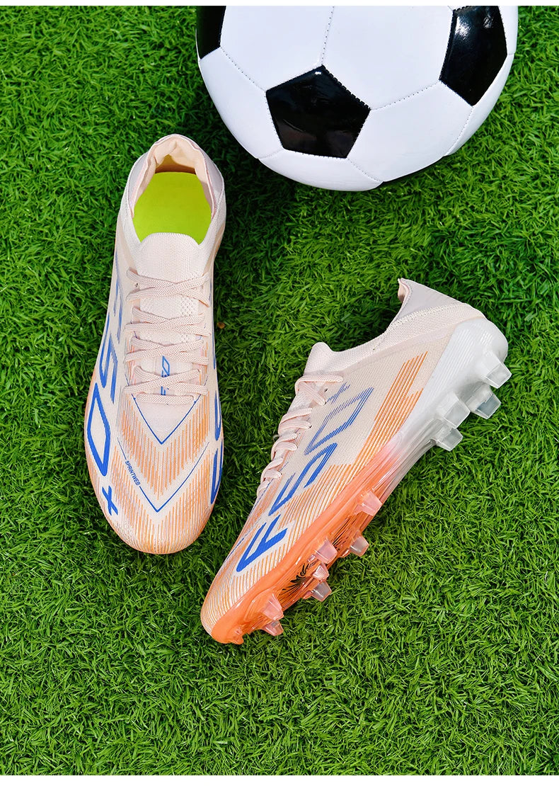 Sapatilhas de Homem Novas com Pitons para Relva, Ténis de Futebol de Alta Qualidade, Chuteiras de Futsal Antiderrapantes para Interior, Modelo Cano Alto para Exterior Mais Vendido