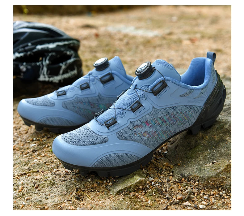 MTB Cycling Shoes for Men and Women T03 Purple Breathable Speed Self-Locking Road Cycling Sports Shoes Outdoor Racing Training Sneakers