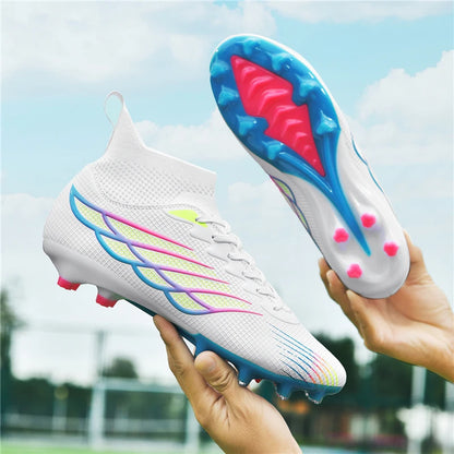 Superfly FG bottes de Football crampons de Football en plein air chaussures noires chaussures de Sport professionnelles souples bottes confortables respirantes grande taille