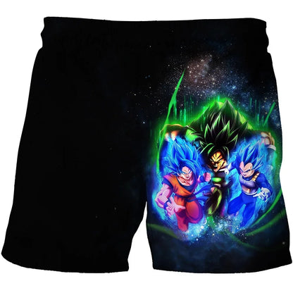 2026 Cartoon Dragon Ball Z Children's Boys' Shorts Beach Pants Summer Cartoon Cute Boys Beach Pants Comfortable and Breathable