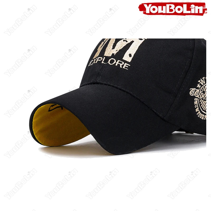 M letter Wolf Totem Embroidery Cotton Adjustable Baseball Cap Sun Hat Trucker Caps Dad Hats