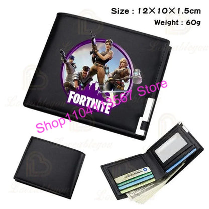 Fortnited Anime Figures Wallet Victory Royale PU Leather Purse Coin Holder Money Clutch Wristlet Cover Wallet Card Holder