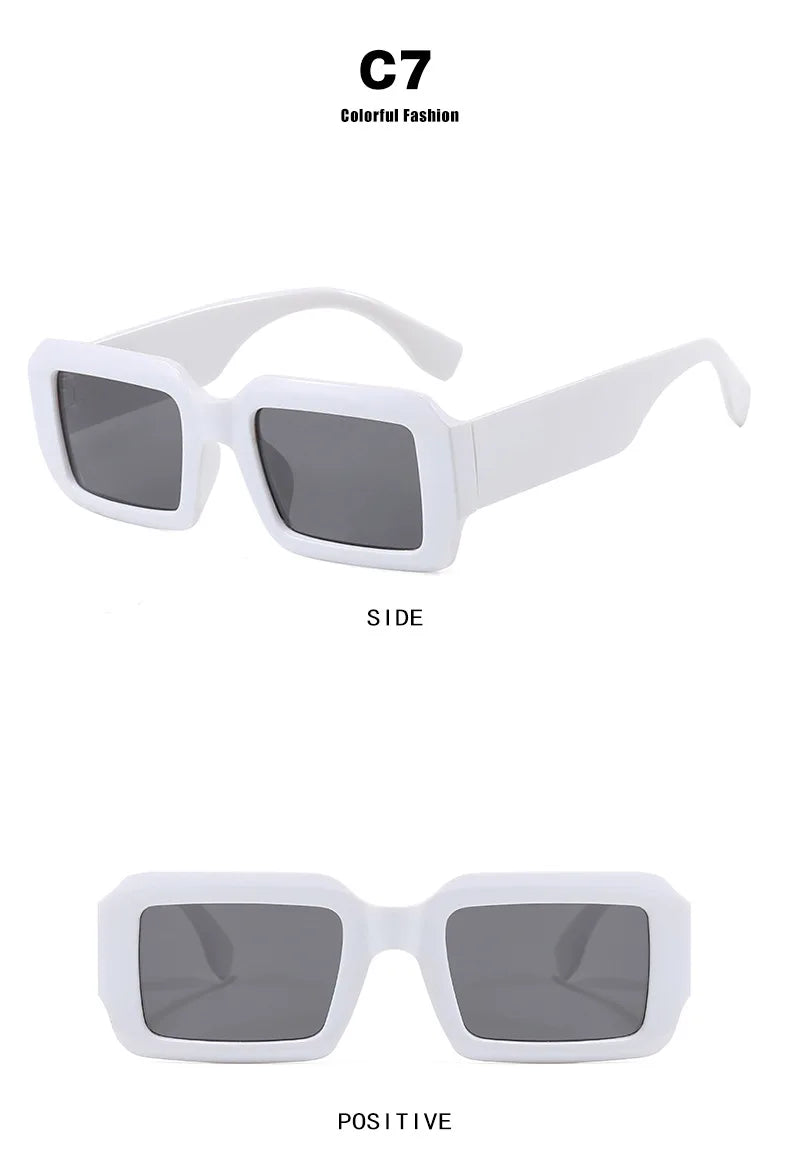 BOYSEEN Thick Frame Rectangle Sunglasses For Man Can Make Prescription Lens 2026 Street Style Orange Sunglasses