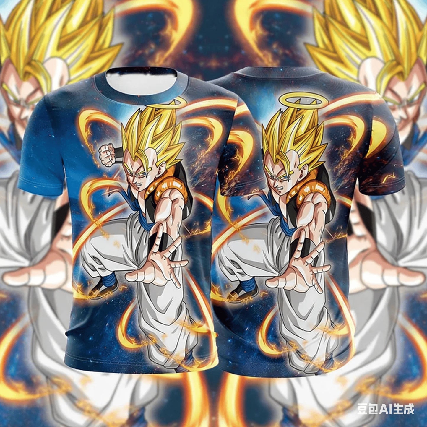 2026 Summer Dragon Ball  T-Shirt 3D Print Vegeta Super Saiyan Blue Neon Oversized Loose Breathable Gym Streetwear Unisex Tee