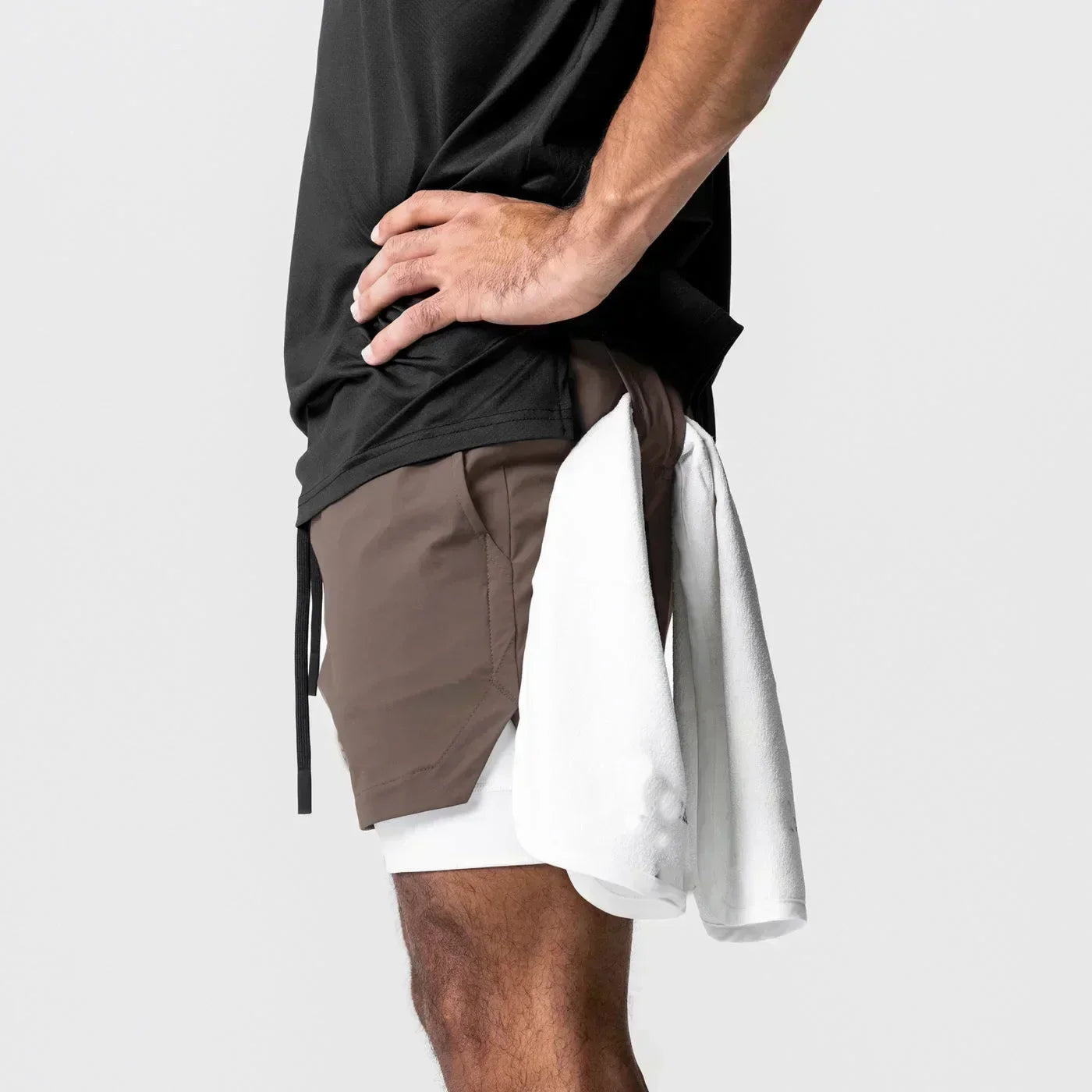 Dragon Ball Men's Shorts Double Layer 2-in-1 Shorts Vegeta Japan Anime Summer Autumn Quick-Drying Fake Two-piece Sports Shorts