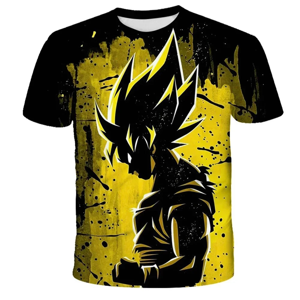 Summer 2026 Dragon Ball T Shirt Kids Tops Tee Anime Figures Son Goku Super Saiyan T-shirt Boys T-shirts Children Short Sleeve