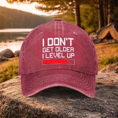 Gamer Level Up Birthday Baseball Cap Washed Cotton Adjustable Outdoor Trucker Hat