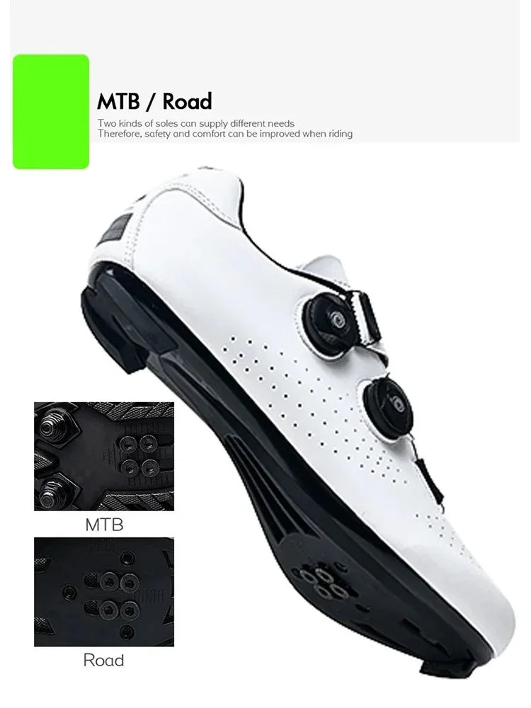 Neue Fahrradschuhe für Herren, selbstverriegelnde Rennrad-Sportschuhe, lockless Trainingsschuhe, SPD-Cleats-Fahrradschuhe für Damen