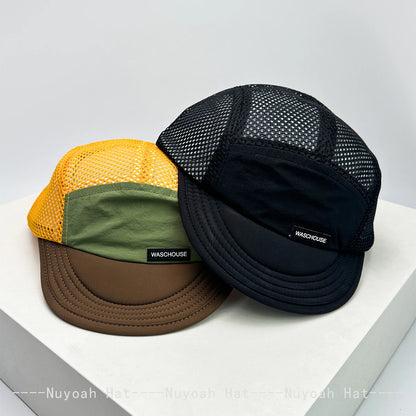New Unisex Simple Mesh Letter Baseball Hats Sunshade Quick Drying Breathable Short Eave Peaked Caps Versatile Fashion Outdoor