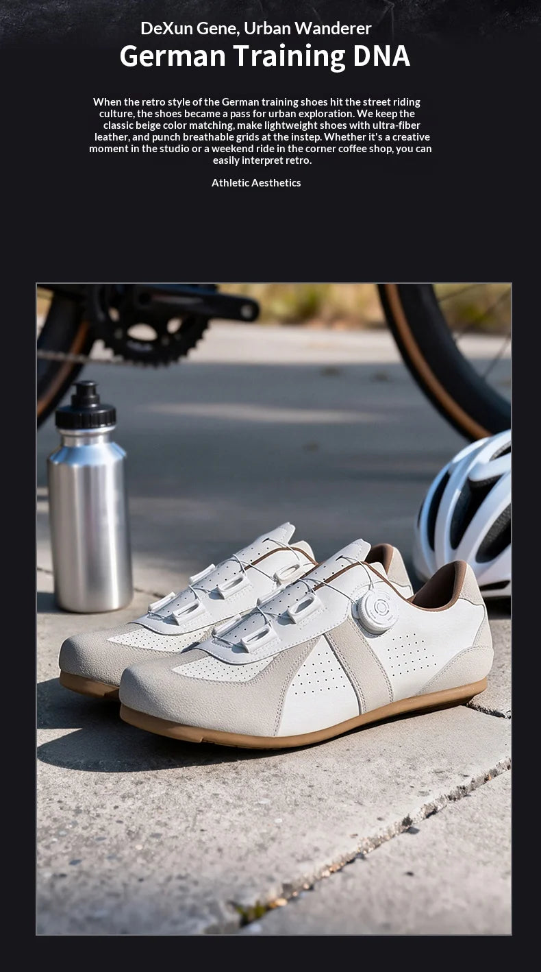 Scarpe da mountain bike da donna senza chiusura, senza tacchette, scarpe da ciclismo su strada RB Speed con suola in gomma, scarpe da ciclismo da uomo con suola in gomma