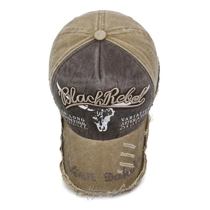 Neue coole Herren-Baseballcap aus gewaschener Baumwolle im Retro-Stil für alle Jahreszeiten – Outdoor-Sportkappe für Herren als Accessoire