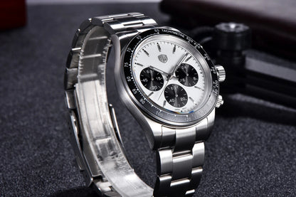 Vyriški laikrodžiai „Rolls Timi Panda“ – kvarcinis chronografas, prabangus modelis, safyro stiklas su antirefleksine danga, atsparus vandeniui, sportiškas stilius