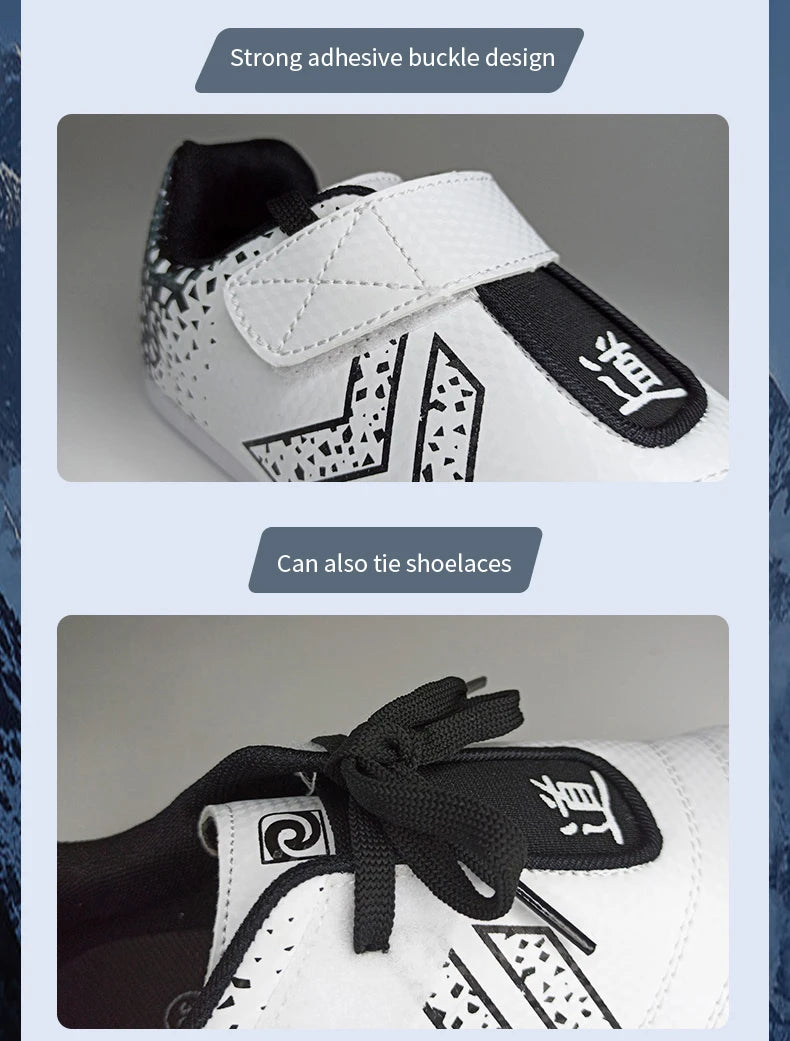 Taekwondo Shoes Breathable Wear-Resistant Kickboxing Kung Fu Professional Taekwondo Martial Arts Sneaker Shoes Kids to Adult