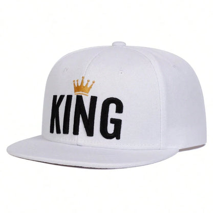 Unisex Crown KING Embroidery Hip-hop Hats Spring Autumn Outdoor Adjustable Casual Baseball Caps Trucker Caps Sunscreen Hat