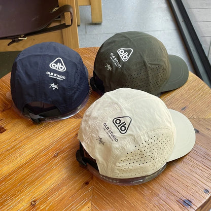 Short Brim Quick-Drying Mesh Baseball Cap - Breathable Lightweight UV Protection Sunshade, for Men Women Couples, Outdoor Hiking