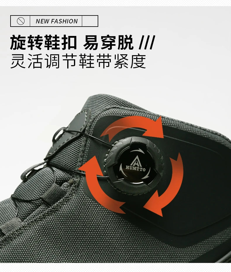 HUMTTO Hiking Shoes Men's Winter High-Top Warm Non-slip Hunting Shoes Women Outdoor Sports Cushioning Snow Boots Tactical Boots