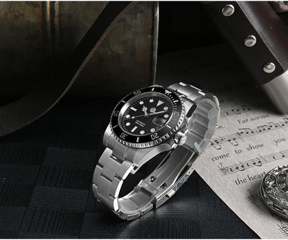 San Martin Watch New Upgraded Sub Men's PT5000 ST2130 Automatic Diving Watches with Ceramic Bezel 200m Waterproof Sapphire SN0017G