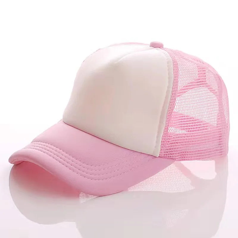 Customized Logo Mesh Baseball Caps Men Women 5 Panel Cheaper Trucker Hats Sports Team Snapback Caps Summer Sun Dad Hat Gorras