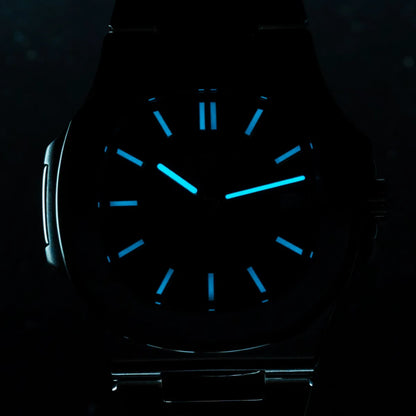 Sugess Herrenuhr, automatische mechanische Armbanduhr, Miyota 9015 Uhrwerk, MOP-Zifferblatt, Leuchtfunktion, wasserdicht bis 5bar, Luxus-Armband S466