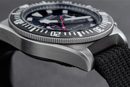 SEESTERN cronógrafo para hombre, reloj mecánico con movimiento Tianjin ST1901, cristal de zafiro, correa de nailon con velcro, esqueleto luminoso