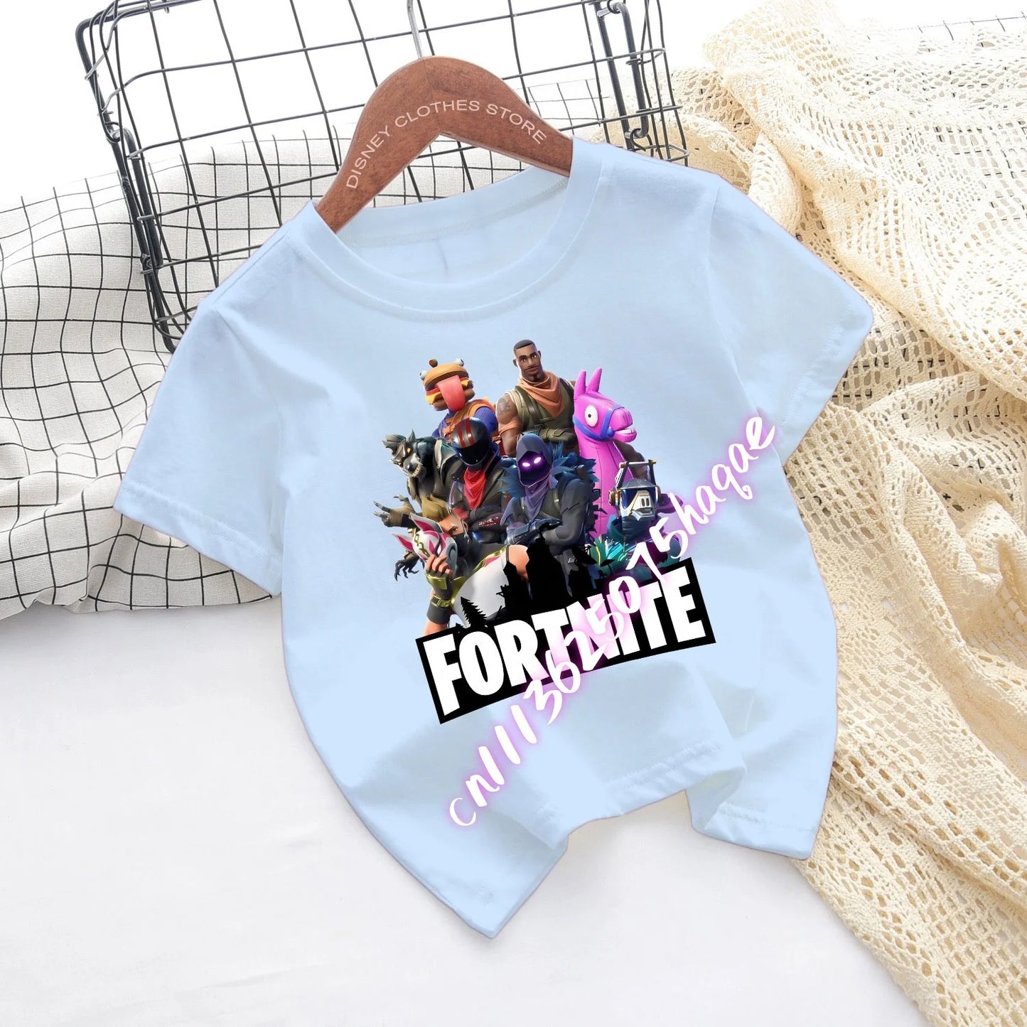 Fortnite-Kinder-T-Shirts mit Cartoon-Spiel-Figuren-Print, Fortress-Night-Tees, kurzärmelige Sommer-Tops für Jungen und Mädchen