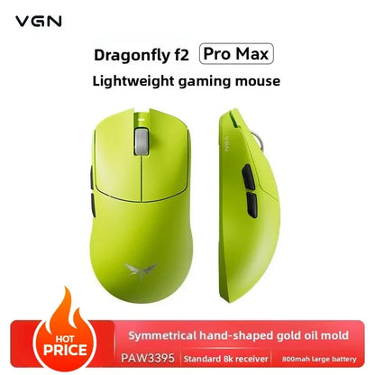 Mouse gaming esports VGN Dragonfly F2 ProMax/Ultra 42000DPI 0.125ms per CS:GO, latenza cablata/wireless Dual 8K, 3 modalità, PAW3395/3950