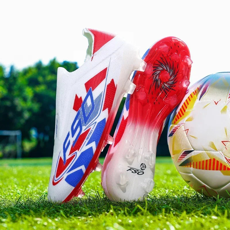 Nouvelles chaussures de football pour hommes, crampons de gazon très vendus, chaussures de football respirantes, chaussures de match de haute qualité, baskets antidérapantes pour garçons, légères pour l'extérieur