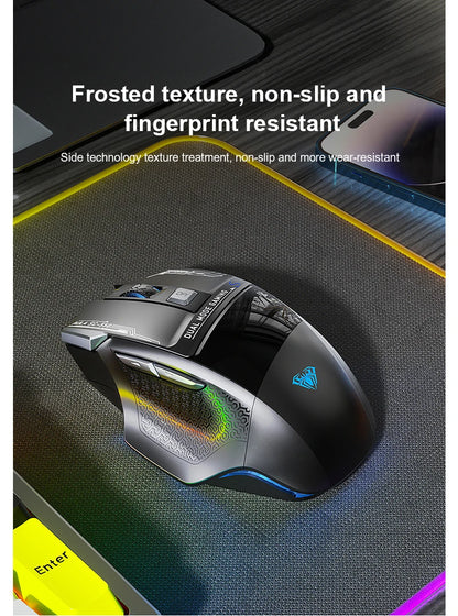 Ratón gaming AULA SC550 2.4G inalámbrico con macro, retroiluminación RGB, diseño ergonómico, ratón e-sports, accesorios para PC