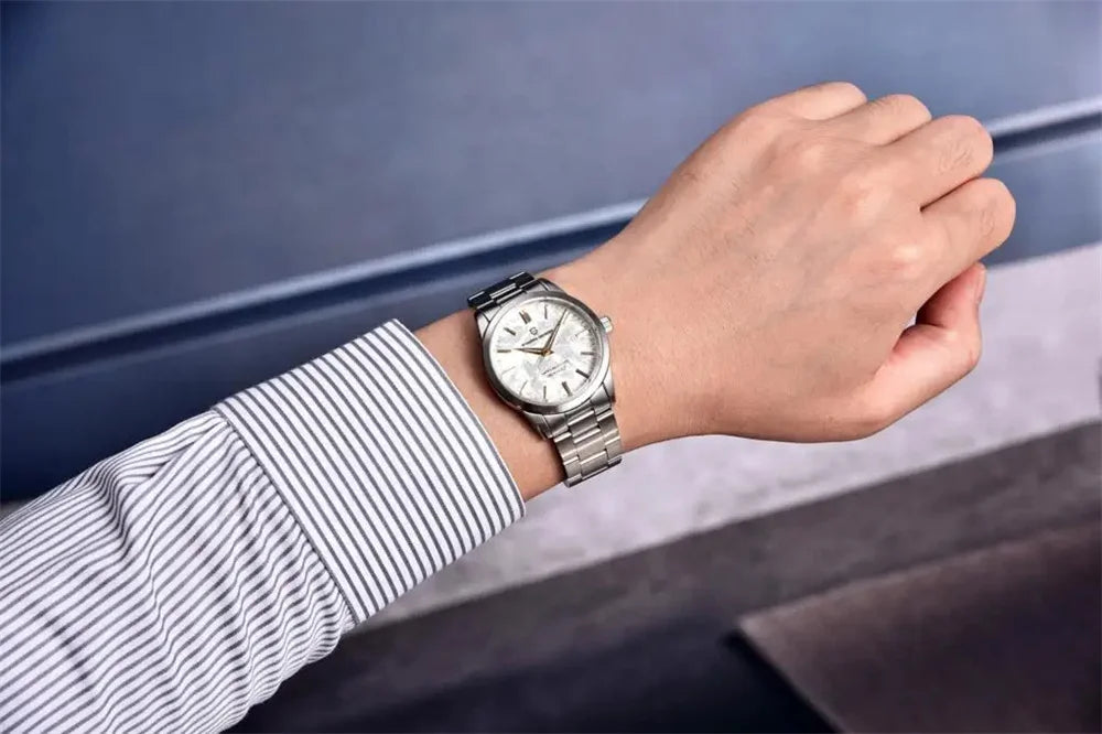 Relógio masculino PAGANI DESIGN 40MM com mostrador de meteorito, quartzo, luxo business, safira, aço inoxidável 316L, resistente à água 100M