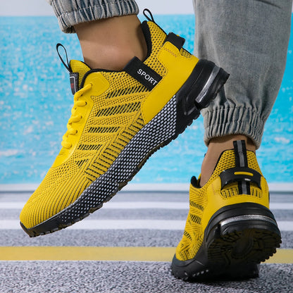 Men's Running Shoes, Lightweight Breathable Jogging Sport Shoes, Male Lace-up Fashion Comfort Non-Slip Casual Sneakers for Men