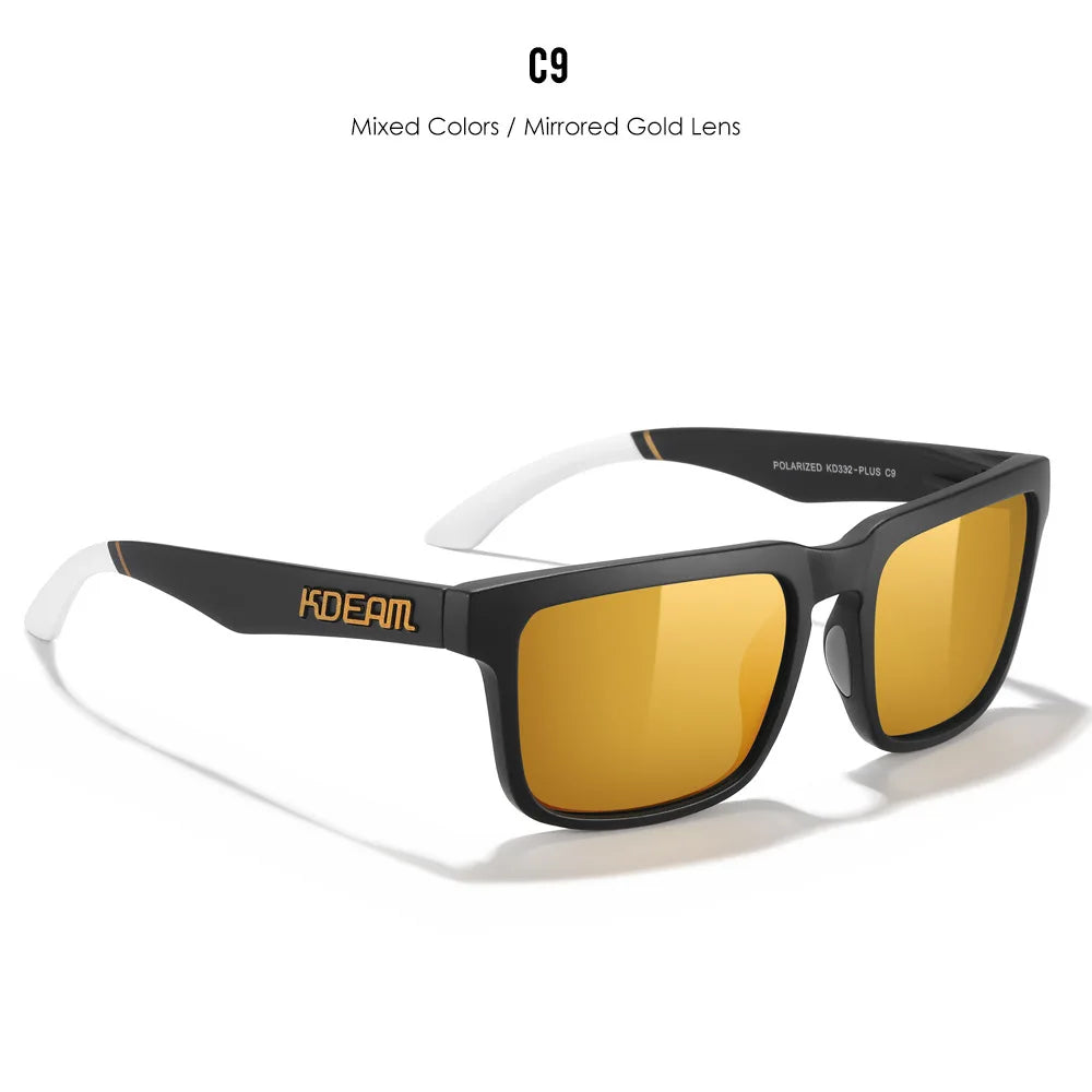 New Colors KDEAM-PLUS Large Size Square Unisex Sunglasses Polarized Photochromic Oversized Sun Glasses Fashion Anti Glare Mirror