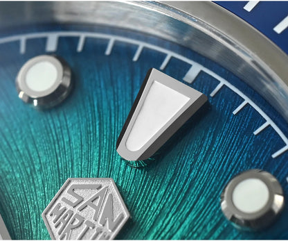 Relógio de mergulho de luxo para homem San Martin 40mm Miyota 9015, mostrador em esmalte sunburst, relógio de pulso mecânico automático, resistente à água 200m, SN0148