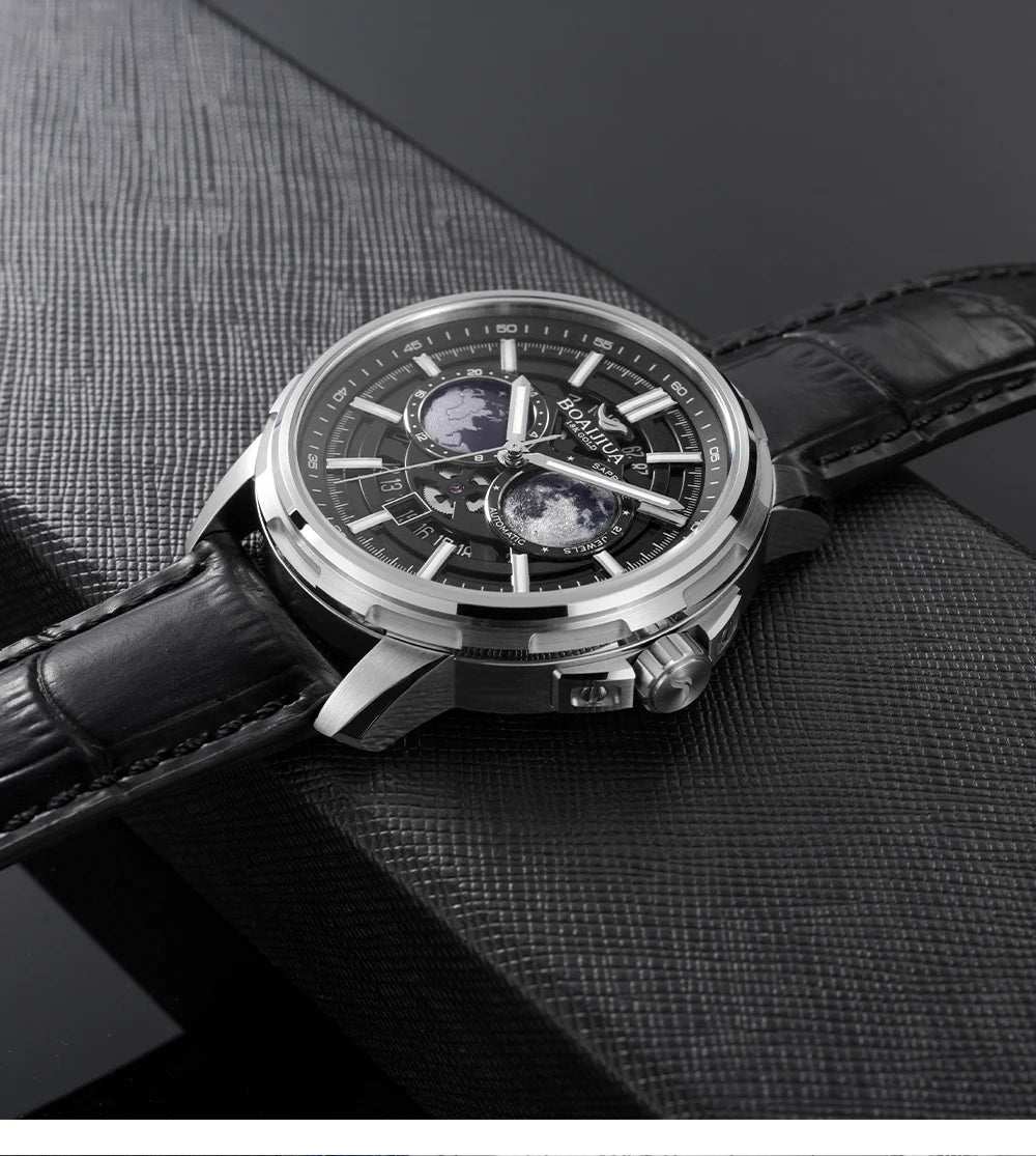 Reloj mecánico automático para hombre BORIAGE (BOAIJIUA), diseño original, resistente al agua, luminoso